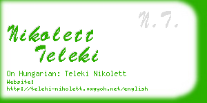 nikolett teleki business card